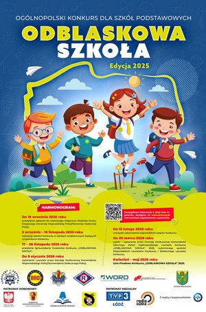 plakat konkursu odblaskowa szkoła 2025.