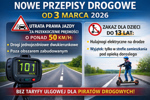 Grafika przedstawiająca przepisy ruchu drogowego.