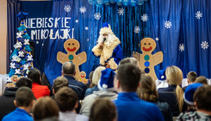 Niebieskie Mikołajki w Szkole Podstawowej Specjalnej numer 128 w Łodzi.