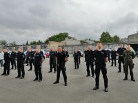 policjanci podejmują wyzwanie #GASZYNCHALLENGE