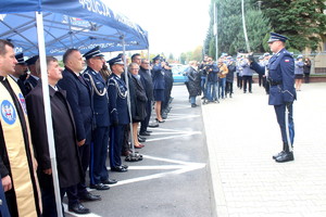Uroczystość odsłonięcia tablicy upamiętniającej funkcjonariuszy Policji Państwowej II RP - ofiar sowieckich i niemieckich represji.