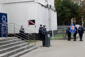 Uroczystość odsłonięcia tablicy upamiętniającej funkcjonariuszy Policji Państwowej II RP - ofiar sowieckich i niemieckich represji.