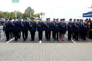 Uroczystość odsłonięcia tablicy upamiętniającej funkcjonariuszy Policji Państwowej II RP - ofiar sowieckich i niemieckich represji.