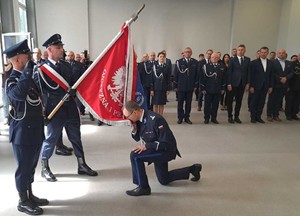 Uroczystość wprowadzenia Komendanta Miejskiego Policji w Piotrkowie Trybunalskim.