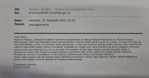 e mail od kierującej.