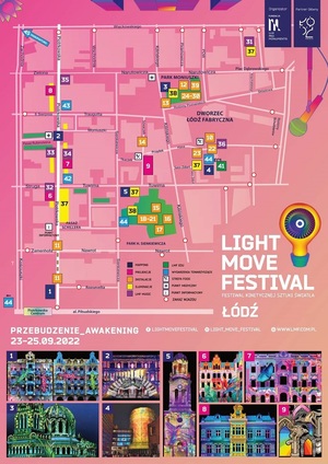 Mapa ulic wyłączonych z ruchu podczas festiwalu.