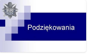 Grafika z napisem Podziękowania.