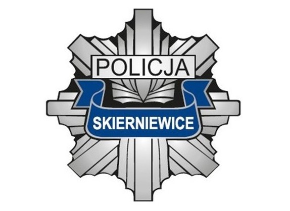 logo komendy miejskiej policji w Skierniewicach w kształcie gwiazdy policyjnej