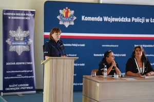 Wykład przedstawicieli Komendy Głównej Policji.