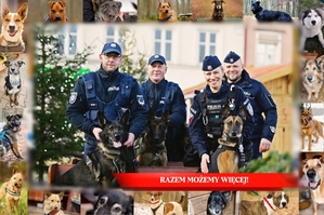 Przewodnicy psów służbowych.