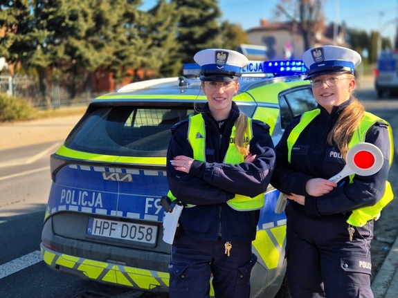 Policjantki ruchu drogowego.