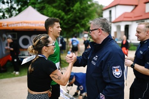 Uczestnicy na mecie.