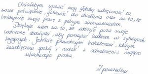 Treść podziękowań: serdeczne podziękowania kieruje do policjantów, aspiranta Rafała oraz młodszego aspiranta Patryka, którzy niezwykle skutecznie i pełni zaangażowania pomogli mi w odnalezieniu mojego zaginionego psa. Ich profesjonalizm i oddanie sprawiły, że trudna sytuacja w której znalazłam się jako właściciel, zakończyła się pomyślnie i bezpiecznie. Kiedy straciłam kontakt z czworonogiem, doświadczyłam ogromnego stresu i lęku o jej życie. Policjanci nie tylko szybko zareagowali na moje zgłoszenie, ale również podjęli się intensywnych poszukiwań, wykazując niezwykłe zaangażowanie w swoją pracę. Ich determinacja i skrupulatność sprawiły, że pies został odnaleziony, co uszczęśliwiło i uspokoiło mnie. Chciałabym wyrazić moją głęboką wdzięczność za Wasze poświęcenie, gotowość do działania oraz za to, że traktujecie swoją pracę z pełnym zaangażowaniem. Dziękuję Wam za to, że idziecie poza swoje codzienne obowiązki, aby pomagać ludziom w sytuacjach kryzysowych. Jesteście prawdziwymi bohaterami, którym zawdzięczam spokój i radość z odnalezienia mojego ukochanego pieska. Z poważaniem