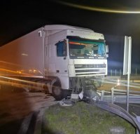 Uszkodzony samochód ciężarowy.