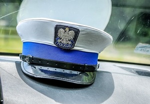 Czapka policjantów Wydziału Ruchu Drogowego.