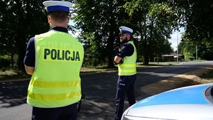 Policjanci z Wydziału Ruchu Drogowego.