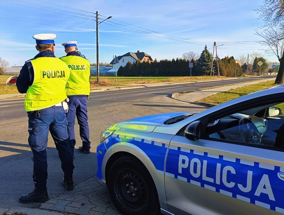 Policjanci radomszczańskiej drogówki.