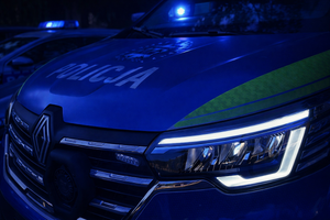 Policyjny radiowóz.