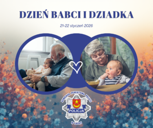 Infografika, napis dzień babci i dziadka 21-22 styczeń 2026.