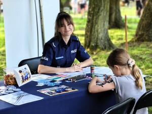 Policjanci podczas Akademii Ochrony Ludności i Obrony Cywilnej.