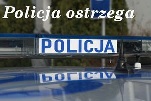 Napis policja ostrzega.