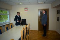 Po lewej Komendant Wojewódzki Policji w Łodzi , po prawej nowy Komendant Powiatowy Policji w Kutnie