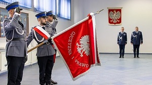 uroczystość mianowania Komendanta Powiatowego Policji w Kutnie młodszego inspektora Wojciecha Świercza.