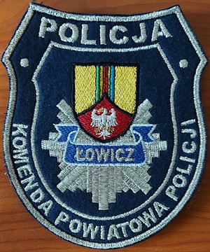 naszywka Komendy Powiatowej Policji w Łowiczu.