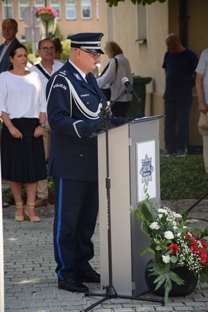 Przemówienie Komendanta Powiatowego Policji w Wieluniu.