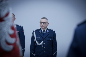 uroczysta zbiórka z okazji objęcia stanowiska przez komendanta.