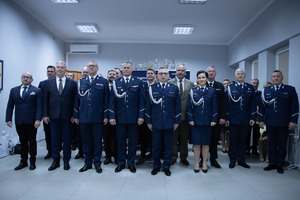 uroczysta zbiórka z okazji zdania i objęcia stanowiska Komendanta Powiatowego Policji.