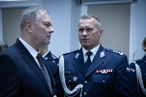 uroczysta zbiórka z okazji zdania i objęcia stanowiska Komendanta Powiatowego Policji.
