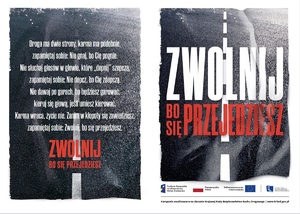 ulotka do akcji zwolnij bo się przejedziesz.